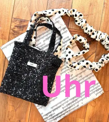 Uhr 블랙 미니 숄더백 토트