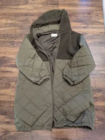 LUCA 보아 퀼트 벌룬 코트