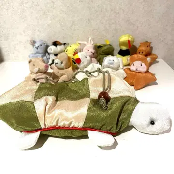 [ 새상품급 ] 거북이형 수납 백과 십이지신 미니 봉제 인형 세트