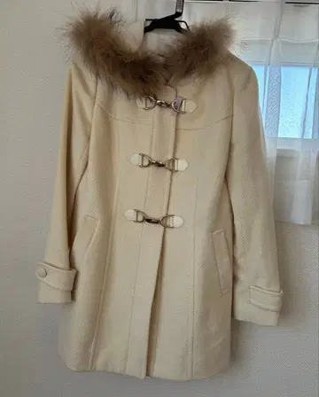 anysis 울 미디 코트 아이보리