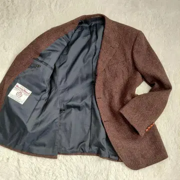 해리스 트위드 테일러드 자켓 헤링본 호두 버튼