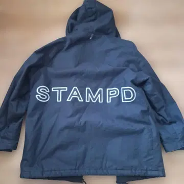 STAMPD 후드 부착 자켓 M 사이즈 블랙 보아