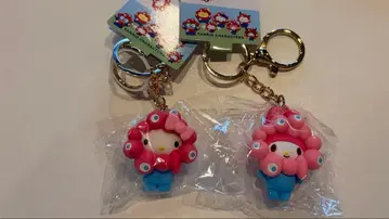 산리오 미야쿠미야쿠 키티 x 마이멜로디 세트 파스텔 키링