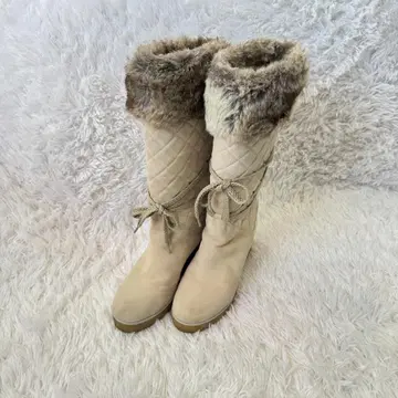 [ 컨디션 최상 ] 마크제이콥스 38 25 퀼팅 부츠 아이보리