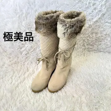 [ 컨디션 최상 ] 마크제이콥스 25 38 퀼팅 부츠 아이보리