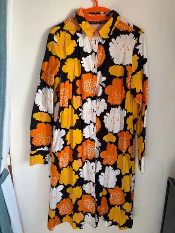 marimekko 플라워 프린트 셔츠 원피스 36