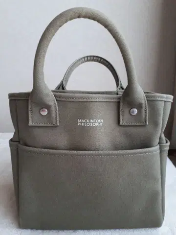 매킨토시 철학 토트백 카키 런치토트