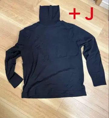 유니클로 +J 캐시미어 하이넥 스웨터 다크 그레이 L 사이즈