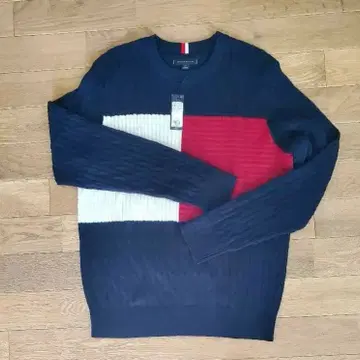 타미힐피거 네이비 리브 스웨터 택 포함 새상품
