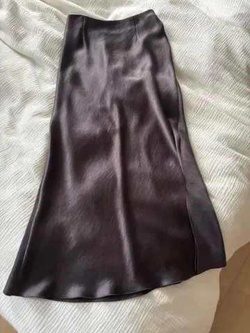 IENA 더블 새틴 스커트 36 그레이