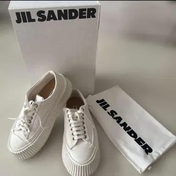 질 샌더 아이보리 통굽 플랫폼 스니커즈 36