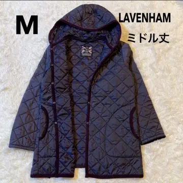 새상품급 RAMSEY(라무지) 미들 기장 라벤햄 보라색 퀼팅 코트