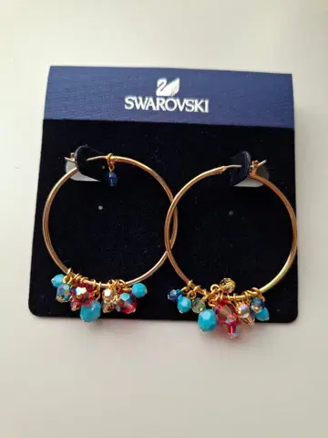 Swarovski 후프 귀걸이