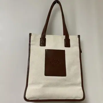 다코타 토트백 캠퍼스 천 x 가죽