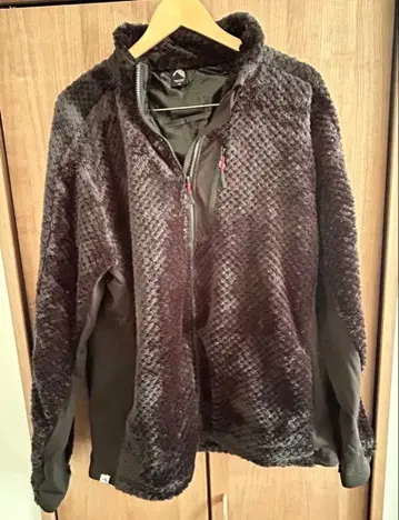 다이아 플리스 안감 알루미늄 자켓 블랙