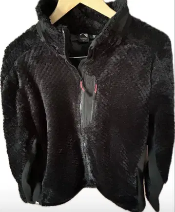 다이아 플리스 안감 알루미늄 자켓 블랙