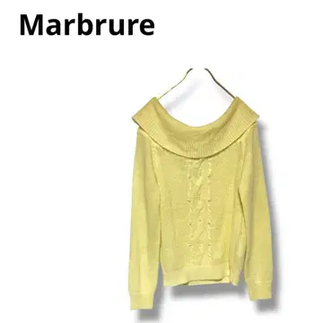 [ Marbrure ] 니트 스웨터 귀여운 심플 화이트 M