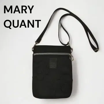[ 새상품급 ] MARY QUANT 꽃무늬 블랙 스마트폰 숄더백