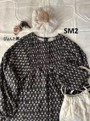 새상품급 꽃무늬 가슴 핀턱 원피스*블랙