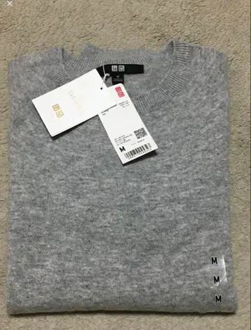 UNIQLO 캐시미어 크루넥 스웨터 M 사이즈 그레이