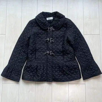 갤러리 비스콘티 퀼팅 자켓 리본 블랙