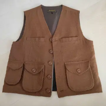 구제 의류 알파카 브라운 베스트 페루제 5 포켓