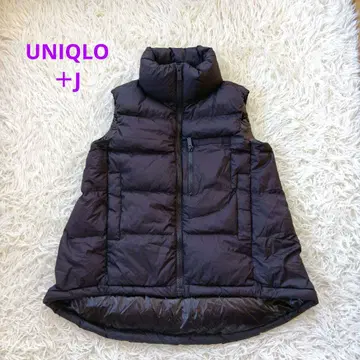 UNIQLO +J 블랙 다운 베스트 루즈핏 질 샌더