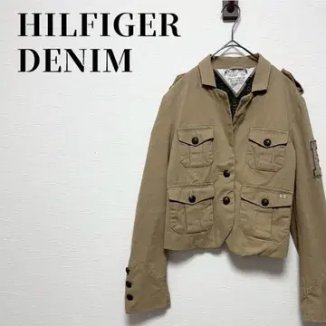 HILFIGER DENIM 밀리터리 자켓 숏 기장 사이즈 SS 면