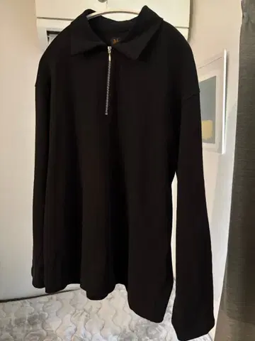 BATONER 블랙 지퍼 피케 셔츠 블랙 Jumberca