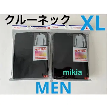 유니클로 UNIQLO 히트텍 크루넥 남성용 XL 2개 블랙 최신