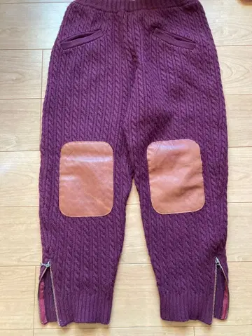 CYBERHOUSE 퍼플 니트 팬츠 M