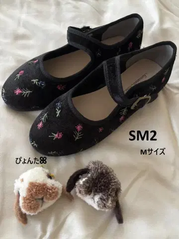 미사용 새상품 벨로아 스트랩 신발 * 블랙