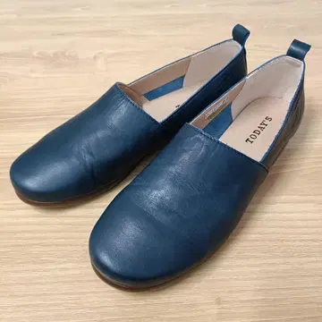 TODAY'S 네이비 슬립온 24.5cm 천연 가죽 일본제