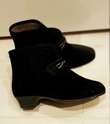 블랙 스웨이드 부티 숏부츠 앵클부츠 레인슈즈 레인부츠