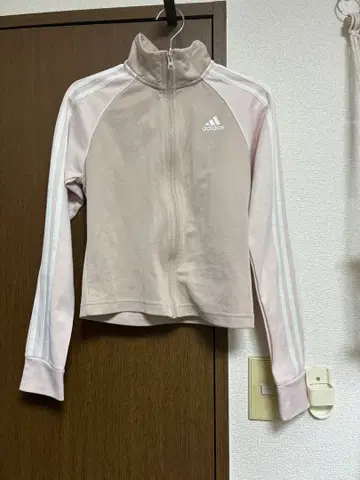 아디다스 저지 핑크 x 베이지 바이컬러 자켓