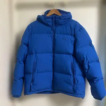 라코스테 LACOSTE 후드 부착 다운 자켓 M/L 파랑