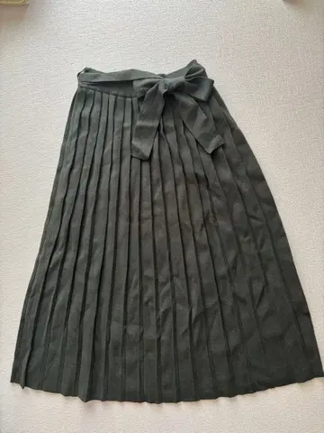 다크 그린 니트 플리츠 스커트 M 사이즈