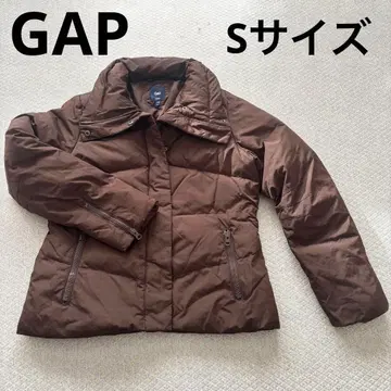 GAP 다운 자켓 여성용 브라운 S 사이즈 스탠드 카라