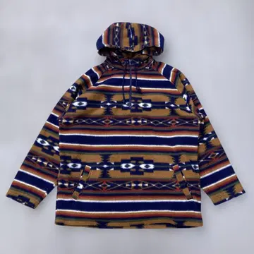 JUNGLE STORM 플리스 풀오버 후드티 올 패턴 구제 의류