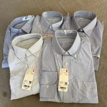 UNIQLO 블루 계열 셔츠 5벌 세트 L 사이즈