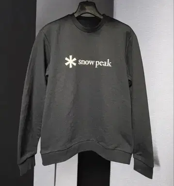 snow peak 스노우피크 로고 맨투맨 블랙