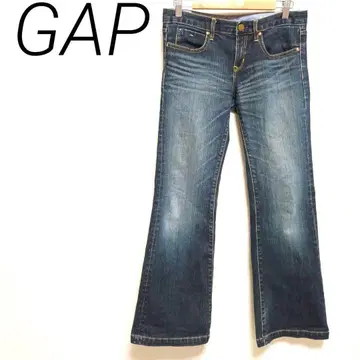 GAP 플레어 데님 다크 워시 M 캐주얼 색바램 디자인