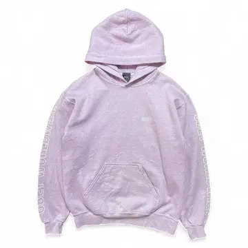 USA 구제 의류 OBEY 오베이 얇은 소재 맨투맨 후드티 프린트 퍼플