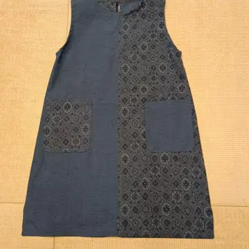 네이비 컬러  점퍼 드레스