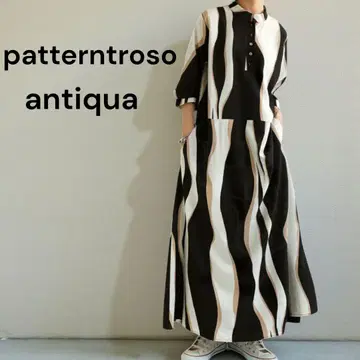 patterntroso 안티카 롱 원피스 레트로 모드 올 패턴