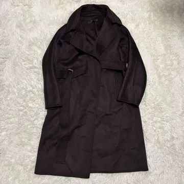 캐시미어 유니클로 +J 롱 코트 랩 벨트 울 브라운 S