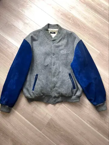 UNIVERSAL STUDIOS 바시티 자켓 그레이/파랑