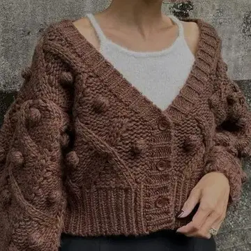 [ 미사용 새상품 ] cygne 시뉴 Florent 손뜨개질 폼폼 니트