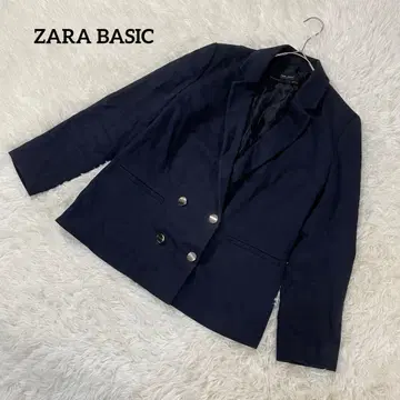 자라 베이직 테일러드 자켓 네이비 M 메탈 버튼 2308