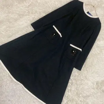 [고품질] M'S GRACY 원피스 블랙 38 깔끔 경사 꽃